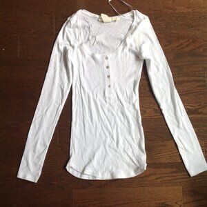 Brand New White button Top